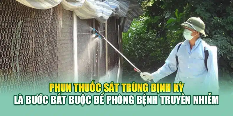 Các Bệnh Thường Gặp Ở Gà – Nguyên Nhân và Cách Phòng Trị 1 Phun thuốc sát trùng định kỳ là bước bắt buộc để phòng bệnh truyền nhiễm